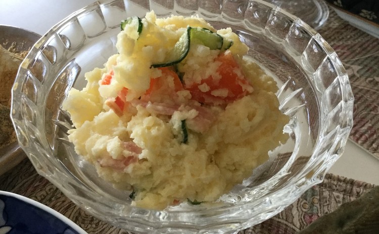 ☆はちみつ決め手deおかず手羽先♪なすと豚肉みそ炒め&ポテトサラダ
