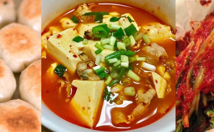 キムチの素作り&スンドゥブ&ニラ饅頭