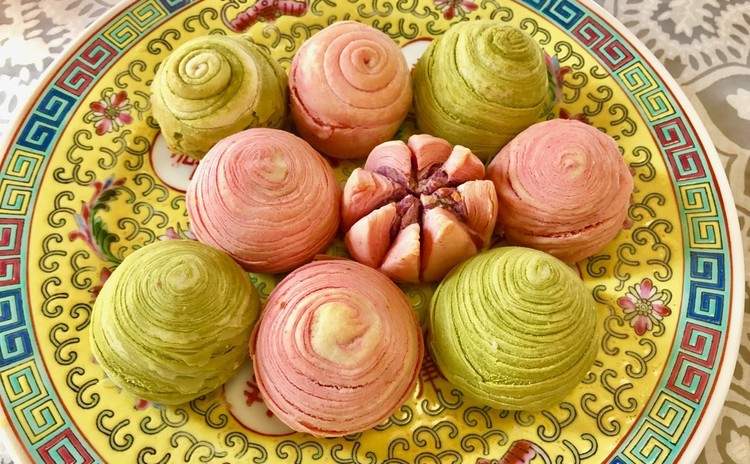 野菜パウダー入りのパイ&トウチ蒸し