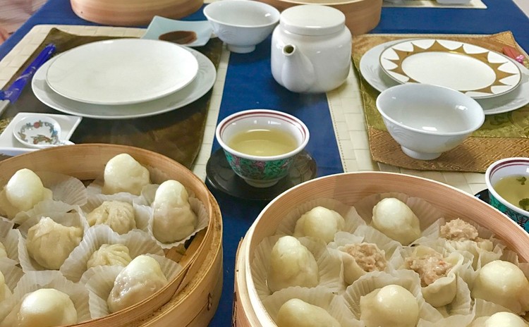 鶉の卵入り蝦シューマイ、ルーロー飯、葱油餅レッスン