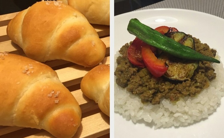 夏までにマスター、 『塩パン&キーマカレー』