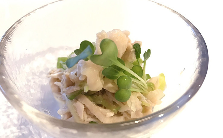 鹿児島の郷土料理 鶏飯、海老しんじょ、鶏皮ポン酢、季節の浅漬け