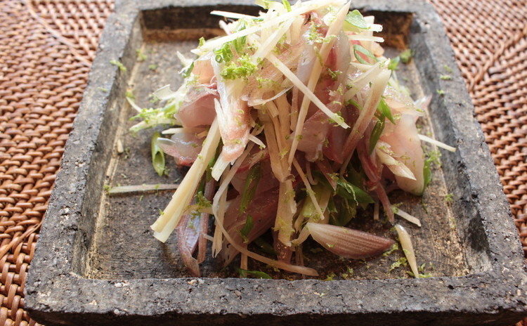 リクエスト!秋刀魚と焼きレモンのご飯とお刺身スダチドレッシング