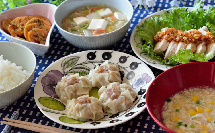 手作り焼売でおうち中華♪しっとり柔らか~よだれ鶏&特製ソースも♪