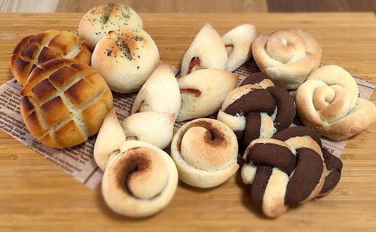 小麦,卵,乳製品不使用!1つの生地から6種類の米粉パン