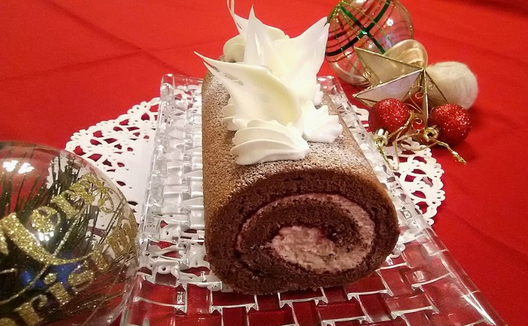 新しい発見!?ほっくりマロンとベリーのふわふわロールケーキ
