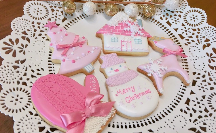 【お子様連れ限定日】ピンクで彩るクリスマス☆アイシングクッキー