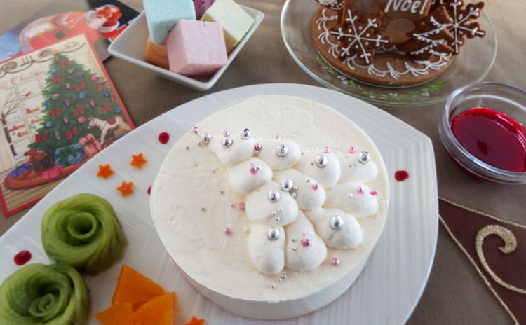 親子レッスン ホワイトクリスマスツリー・ケーキ