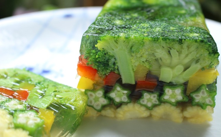 (Re レッスン)大山鶏骨付きインディアングリルと冷製彩り野菜テリーヌ