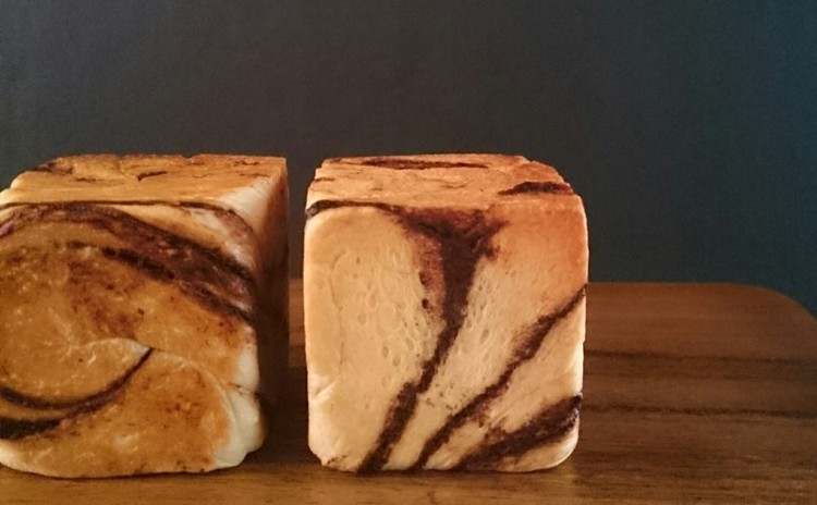 ミニキューブ型のマーブルビターチョコパン&手作りナッツチョコ♪