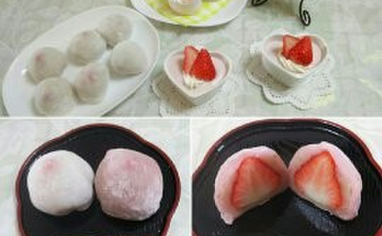 丸ごとイチゴの苺大福&簡単ストロベーリームース