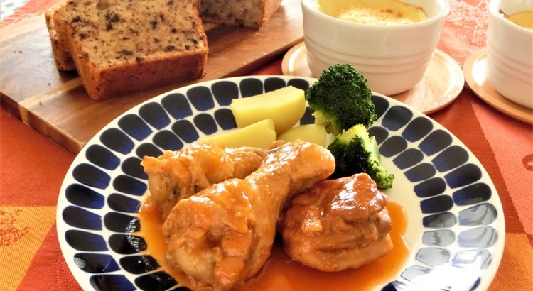 鶏肉のビネガー煮、ホタテとカリフラワーのグラタン◆クリナップ新宿