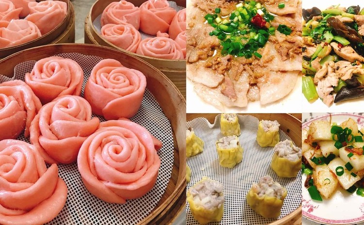 香港シュウマイとバラ饅頭&お酒とご飯がすすむお惣菜
