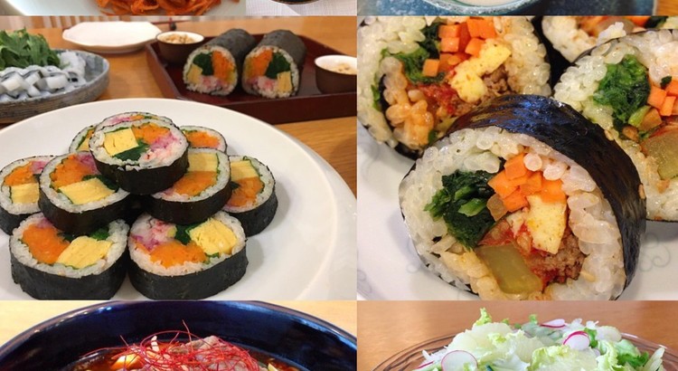 人気のキンパと旬の食材を使った韓国料理をお届け致します。