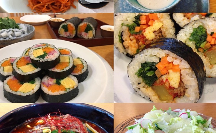 人気のキンパと旬の食材を使った韓国料理をお届け致します。