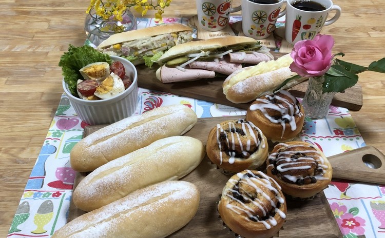 ミルク生地で作るファファな柔らかミルクコッペパン&コーヒーナッツロール