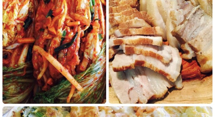 手作りキムチ3kgとボッサム(韓国料理、白菜がすかすかするので3月まで