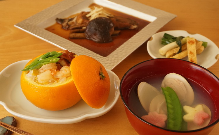 カレイの煮付け黄金比教えます&蛤の潮汁&わけぎとカリカリ油揚げ&蒸寿司