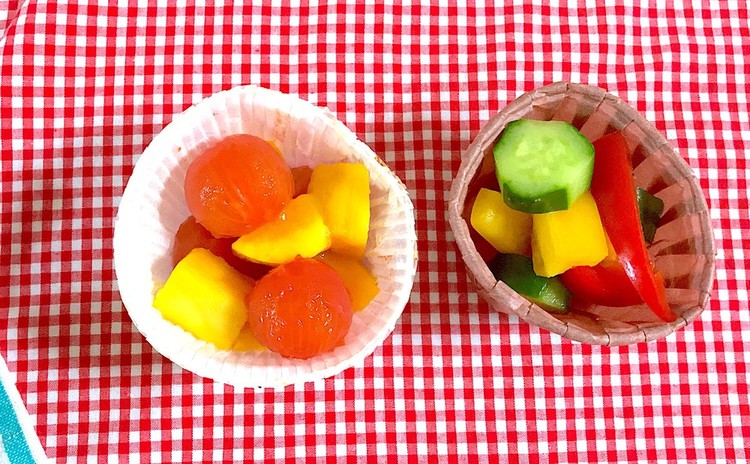 春満載♡野菜とフルーツを使った身体喜ぶ6品のLunch boxプレート