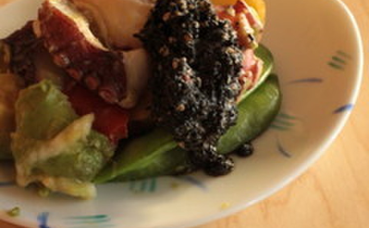 アボカドたっぷり2種!+ヤリイカ、タコ、あさり料理。もっちり蒸し豆腐