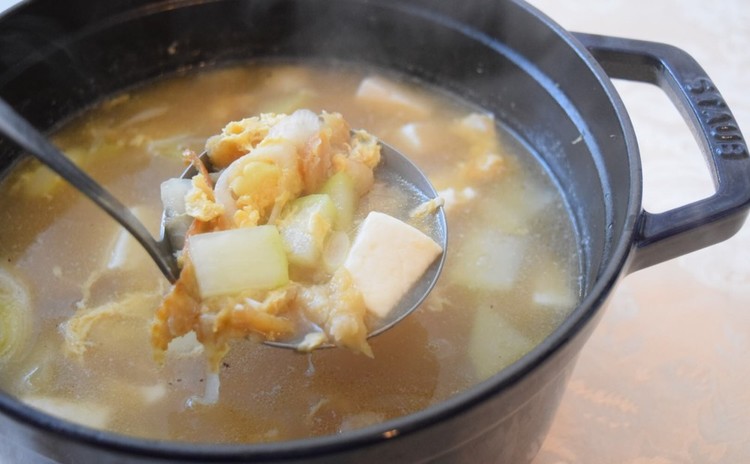 干しダラのスープ(プゴク)とサバとキムチの煮付け