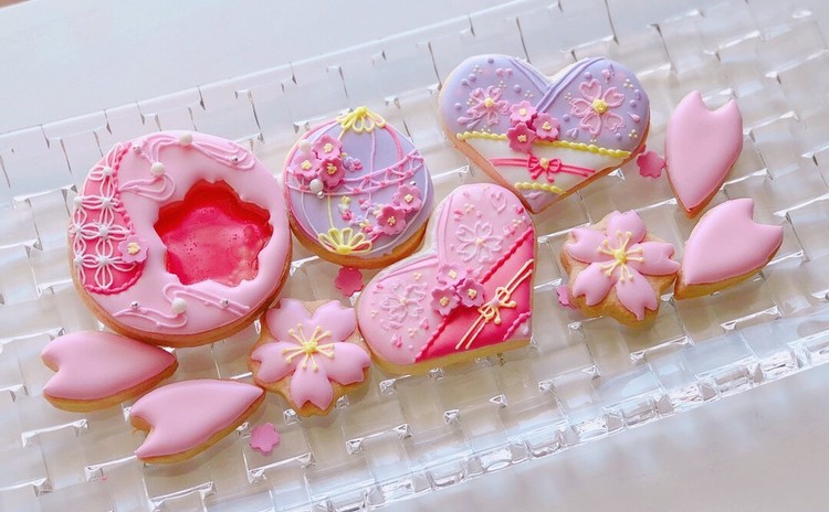 桜ピンクで春満開♪アイシングクッキー