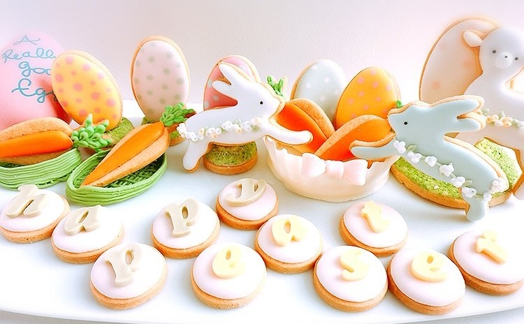 イースターアイシングクッキー、お土産付き♪