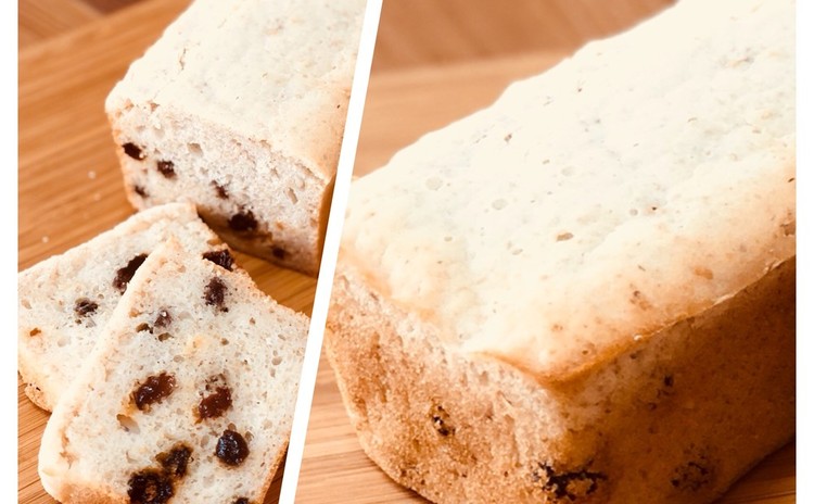 グルテンフリー♪米粉パン①プレーン②レーズン2種類焼いて、焼いたパンはお持ち帰り♪