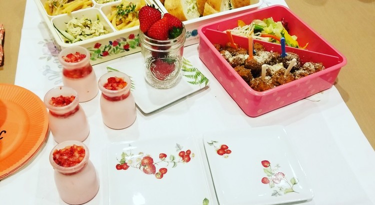 “おしゃピク”レッスン☆お料理30分5品&ポーセラーツ小皿4枚