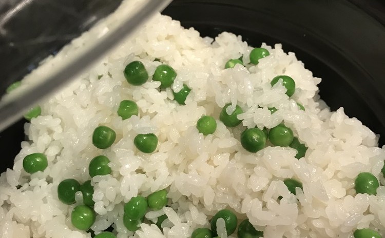 グリンピースごはんと新生姜の佃煮