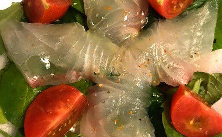 ジェノヴェーゼ☆鯛のカルパッチョ☆オレンジクリーム