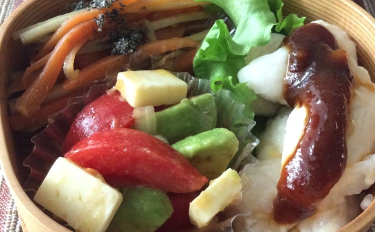 杉田梅を使った梅づくし弁当♪ 自家製「梅みりん」「ささみの梅味噌添え」