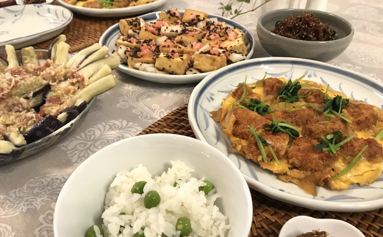 グリンピースごはんと新生姜の佃煮