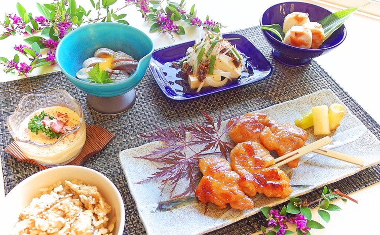 【居酒屋直伝!】鶏の鍬焼き&〆鯵の黄身酢がけ 他、初夏を彩る小鉢達