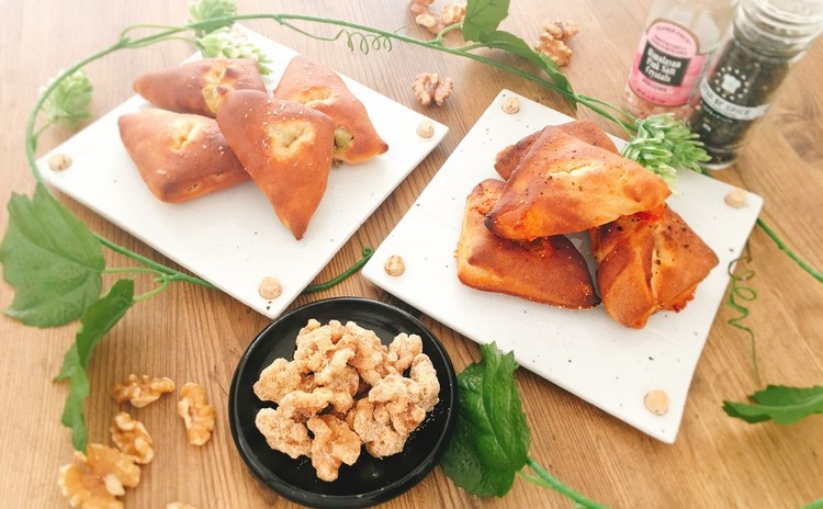 3品お持ち帰り糖質オフ!「大豆粉パン2種類」とパンのお供「黒糖くるみ」