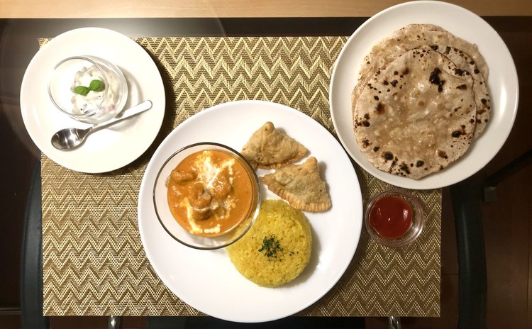 【春のワクワクレッスン#2】『バターチキンカレー、チャパティ、サモサ他全7品』