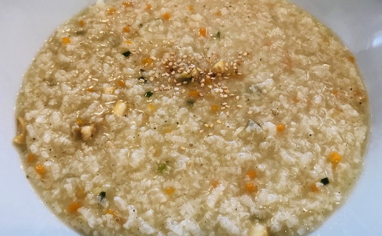 アワビお粥、ツブ貝ムチム、チキンム、マヌルチョン和え物(お土産あり)