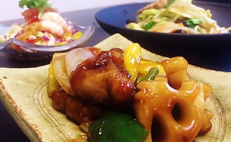 新定番・黒酢酢豚!本当においしい野菜炒め&麻辣海老サラダ