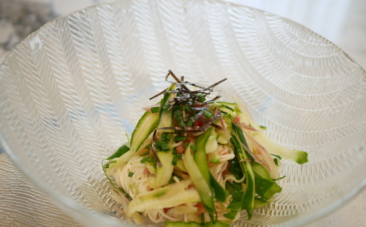 愛され家庭料理メンチカツ、夏野菜の天ぷら、南蛮漬け