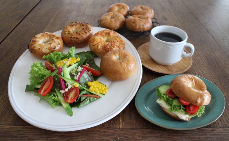 *天然酵母でbagel party!!*楽しくおいしく作りましょう!!6種類のベーグルとフルーツディップも作ります!(ランチ付)*インスタントドライイーストでの置き換えもお伝えできます*