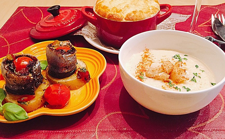“ふわっとろっ”のお食事スフレをマスター!~秋の味覚てんこ盛り!