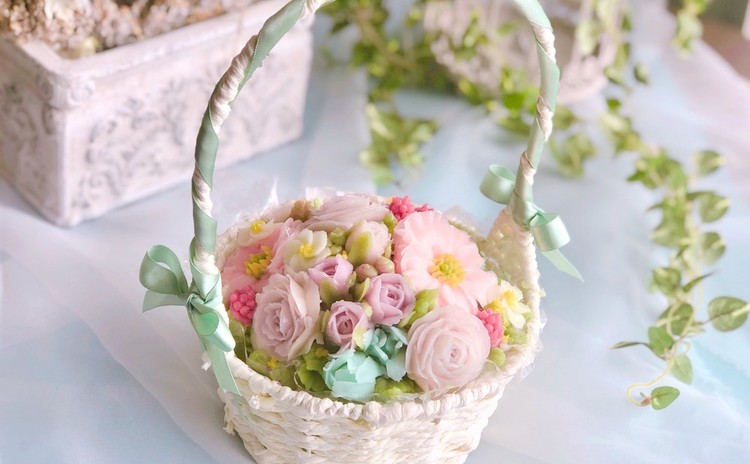 まるで生花のような透明感♡テキスト付きフラワーケーキ基礎レッスンⅡ