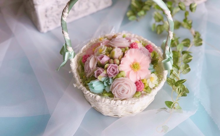 まるで生花のような透明感♡テキスト付きフラワーケーキ基礎レッスンⅡ