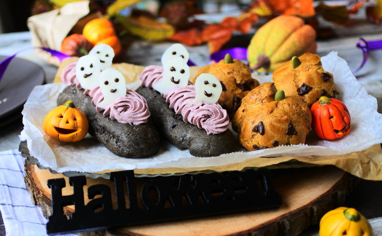 全国の郷土料理とサンマの三枚おろしを一人1尾、2種のハロウィンシュークリーム♪全6品