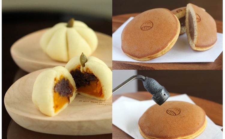 10月/秋の和菓子♬ 「栗餡どら焼き」と「かぼちゃの薯蕷饅頭」