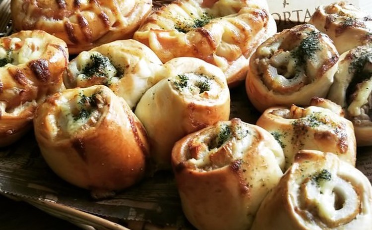 ランチ付き☆白神こだま酵母で作る「ちくわパン&ハムマヨ」