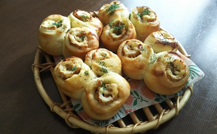 ランチ付き☆白神こだま酵母で作る「ちくわパン&ハムマヨ」