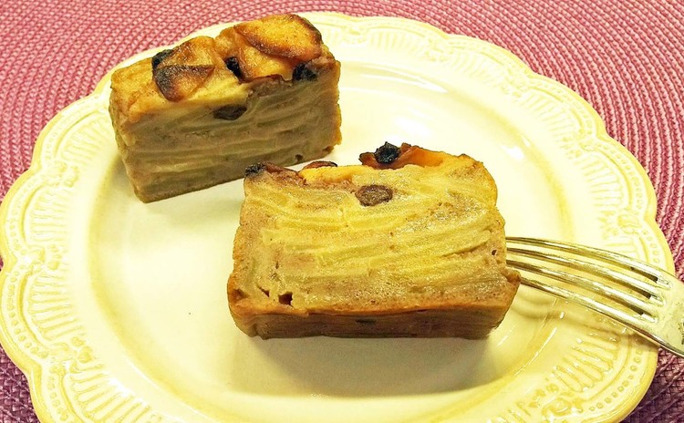 旬の美味しいリンゴを使った『ザクザクリンゴのパウンドケーキ❤』
