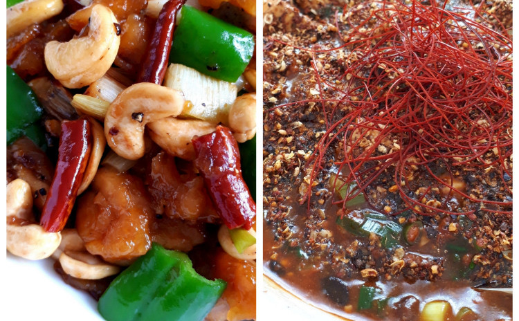 【砂糖不使用ヘルシー中華】四川麻婆豆腐、鶏肉とカシューナッツの炒め物