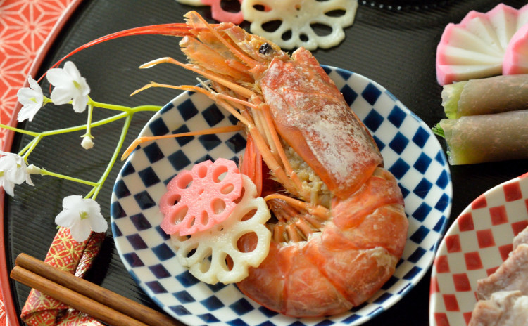 【スペシャルレッスン】自家製ロースハムと有頭海老、カニ身のポン酢ジュレも♡彩り綺麗なワンプレートおせち料理のレッスンです♪